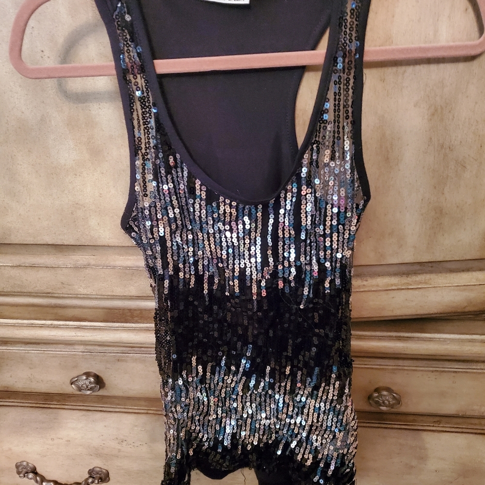Sequined tank top. Like new.